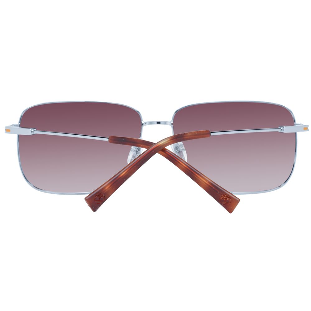 Timberland Men’s Sunglasses – Gunmetal Rectangle Frame, Brown Polarized Gradient Lenses