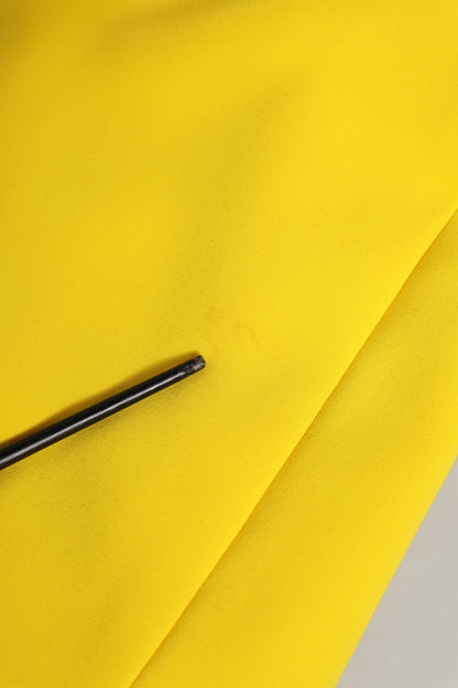 Dolce & Gabbana Yellow Polyester Sleeveless Sheath Midi Dress