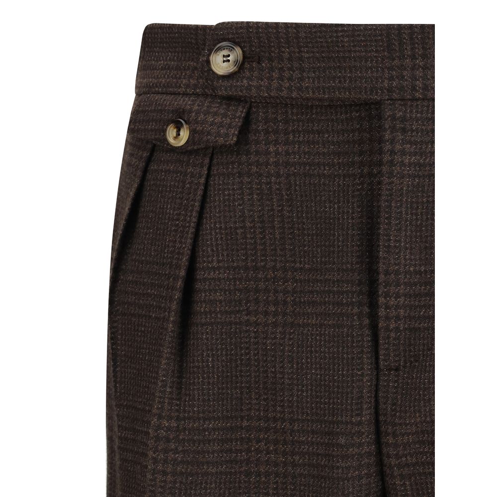 Brunello Cucinelli Brown Prince of Wales Men’s Suit