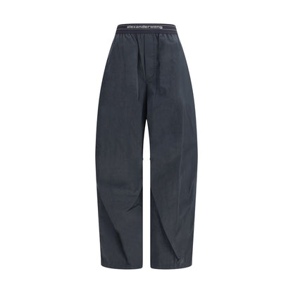 Alexander Wang Cotton Trousers with Jacquard Logo