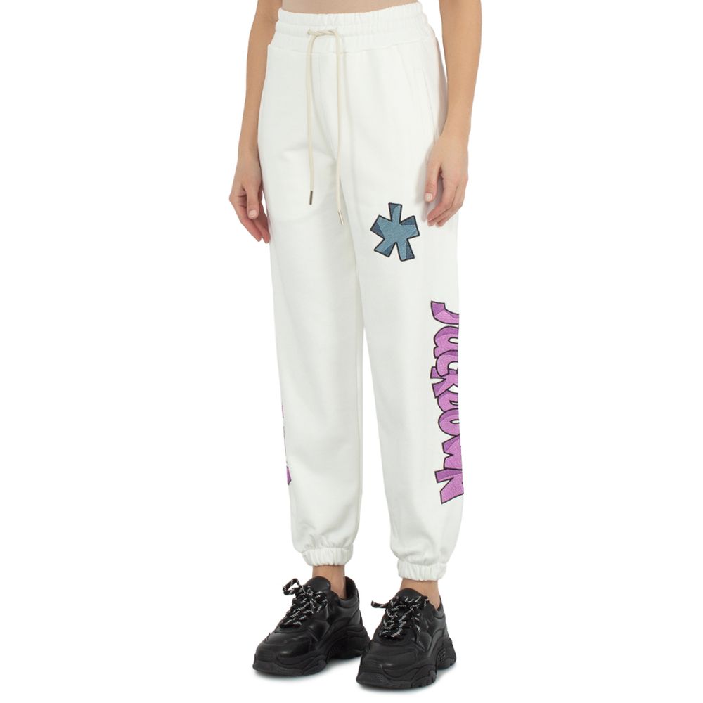 Comme Des Fuckdown White Cotton Tracksuit Bottoms