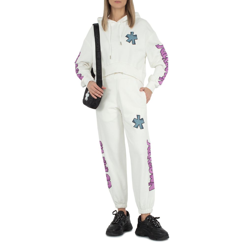 Comme Des Fuckdown White Cotton Tracksuit Bottoms