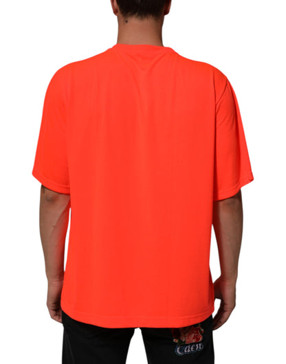 Dolce & Gabbana Neon Orange Crew Neck T-shirt