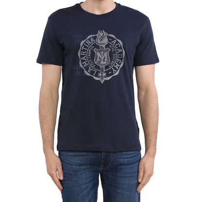 La Martina Blue Cotton T-Shirt - Stylish Comfort