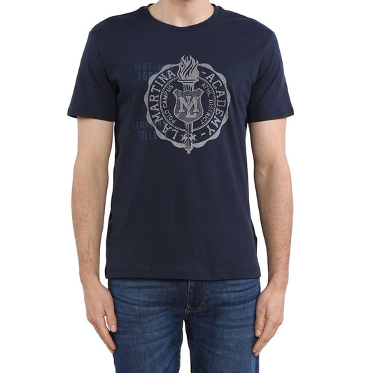 La Martina Blue Cotton T-Shirt - Stylish Comfort