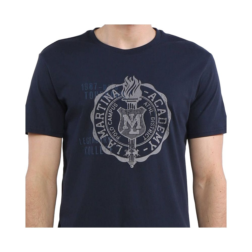 La Martina Blue Cotton T-Shirt - Stylish Comfort