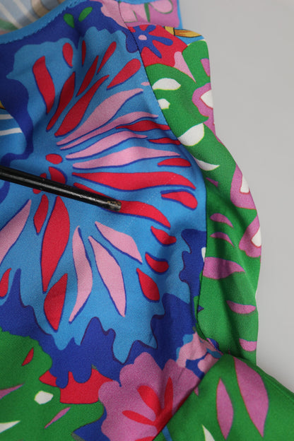 Dolce & Gabbana Multicolor Floral Printed Tunic Blouse Top