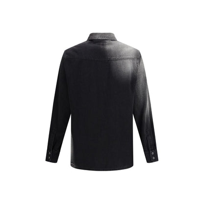 MM6 Black Western Denim Shirt for Men