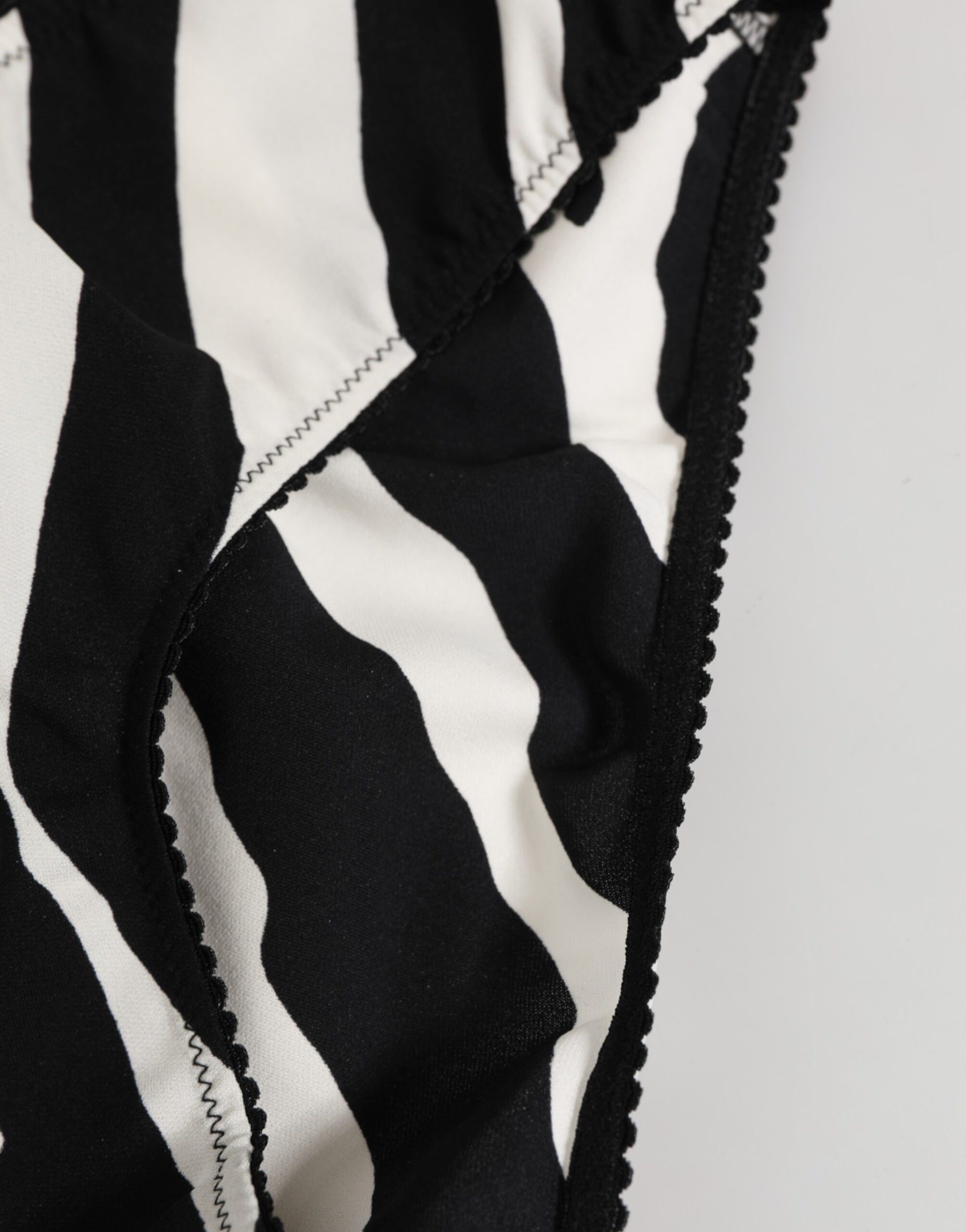 Dolce & Gabbana Black and White Zebra Print Slip Briefs