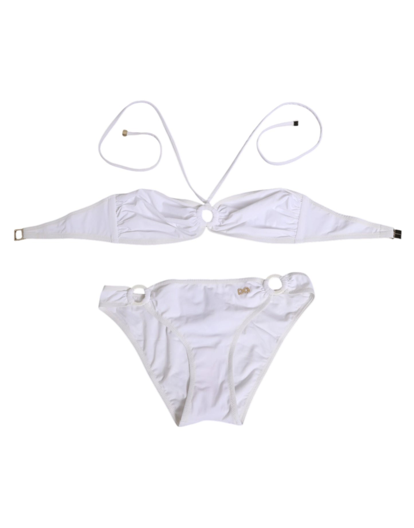Dolce & Gabbana White Logo Swimsuit 2 Piece Set