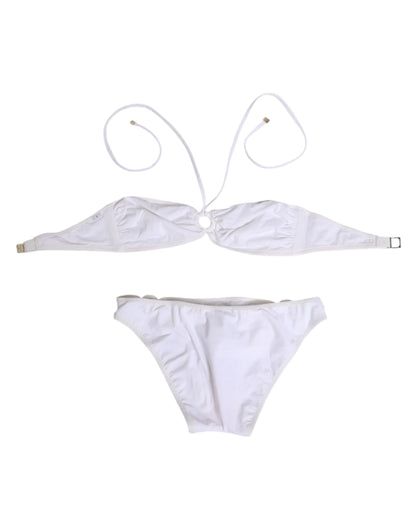 Dolce & Gabbana White Logo Swimsuit 2 Piece Set