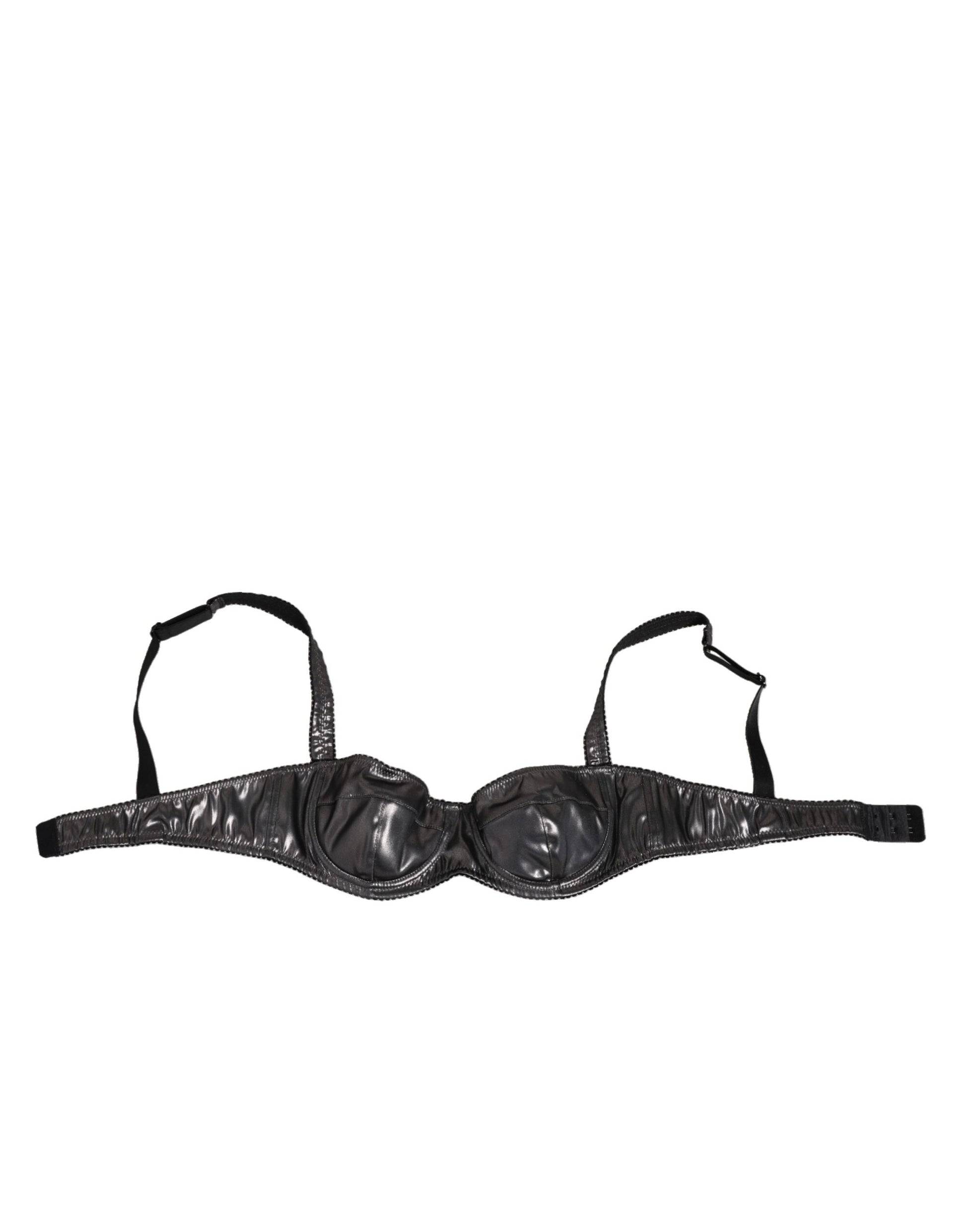 Dolce & Gabbana Black Acetate Stretch Balconette Bra