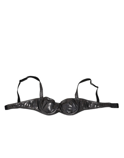 Dolce & Gabbana Black Acetate Stretch Balconette Bra