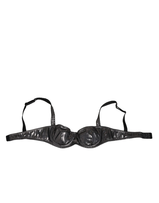Dolce & Gabbana Black Acetate Stretch Balconette Bra