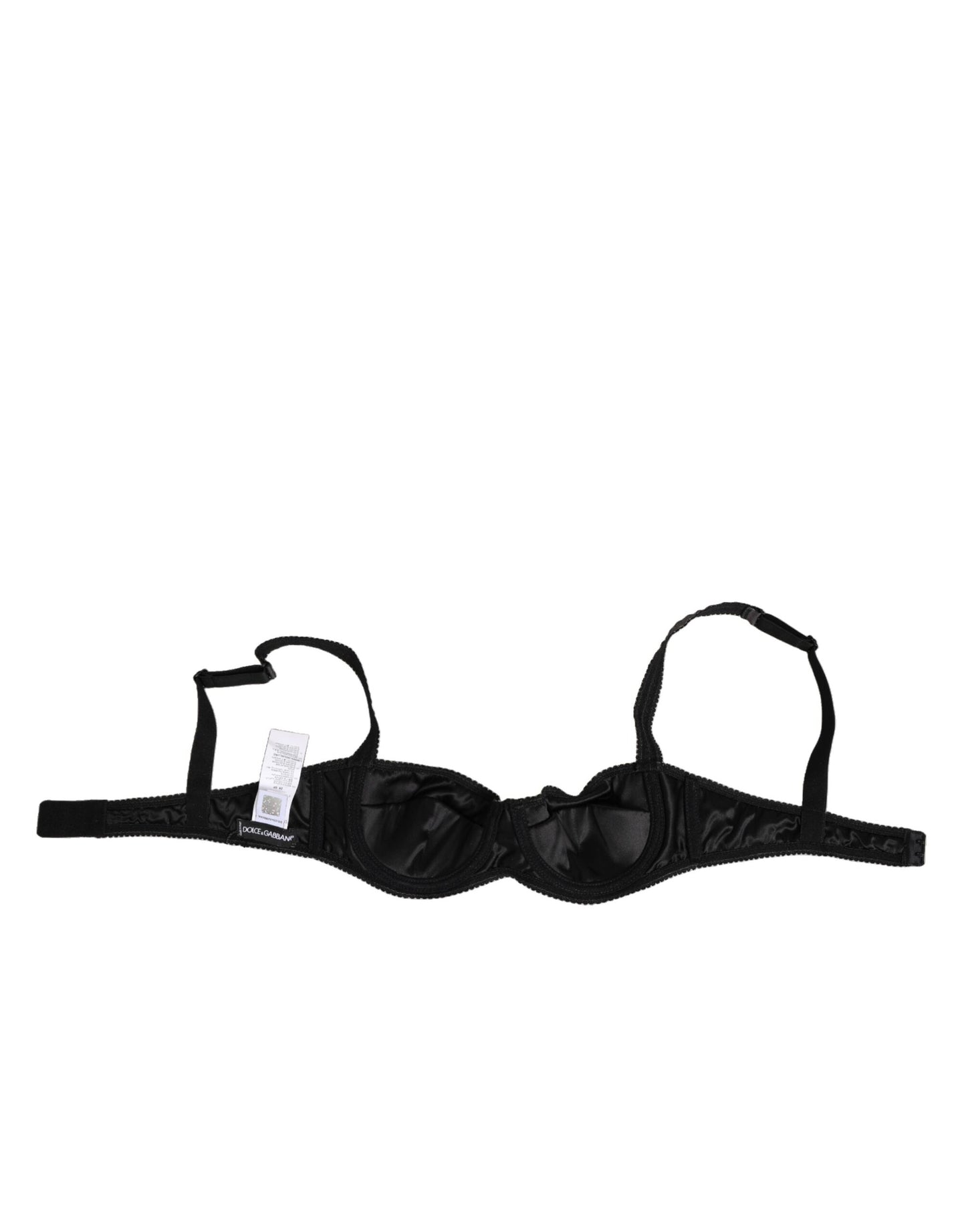 Dolce & Gabbana Black Acetate Stretch Balconette Bra