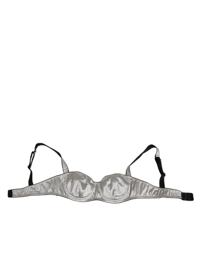 Dolce & Gabbana Gray Acetate Stretch Balconcino Bra