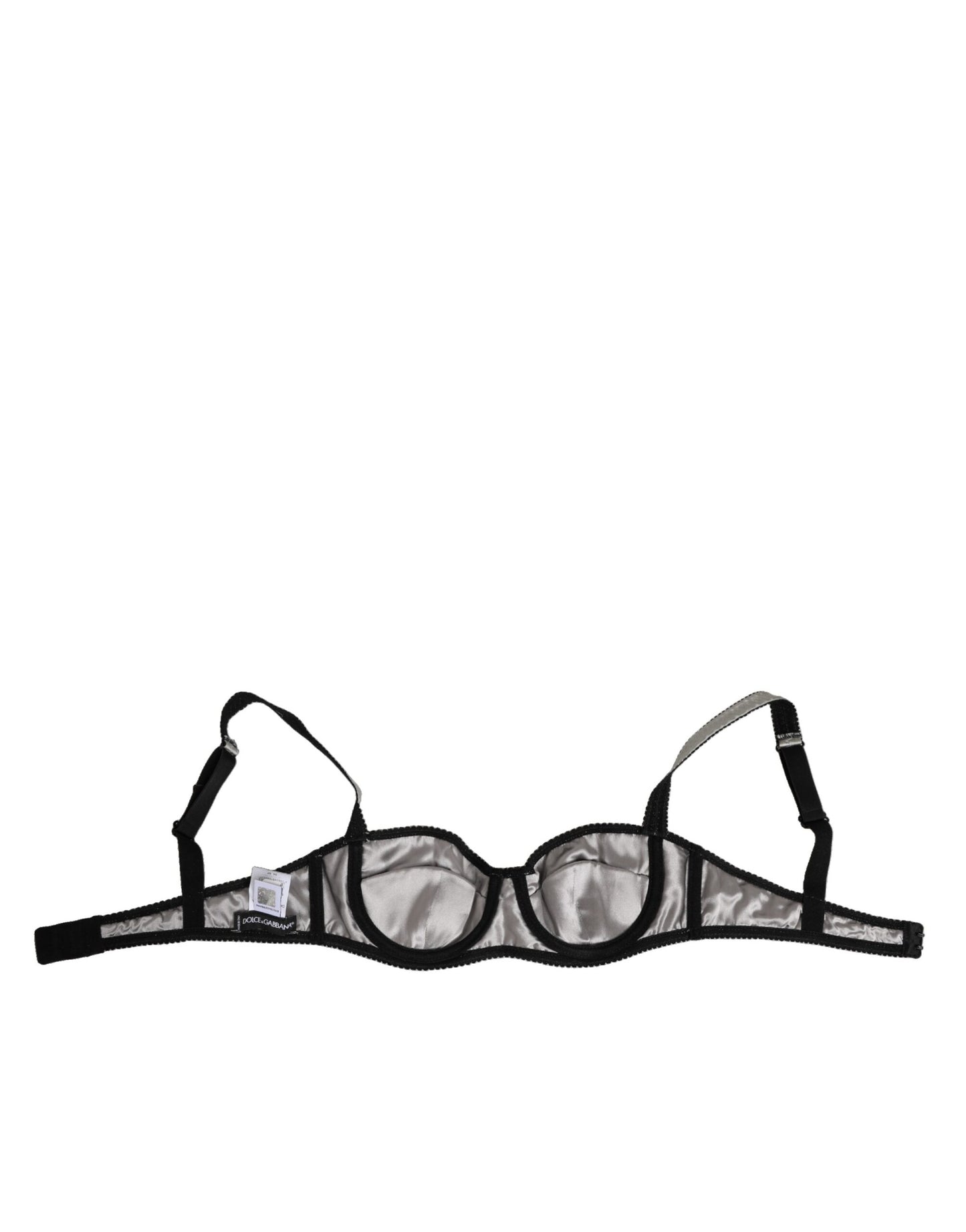 Dolce & Gabbana Gray Acetate Stretch Balconcino Bra