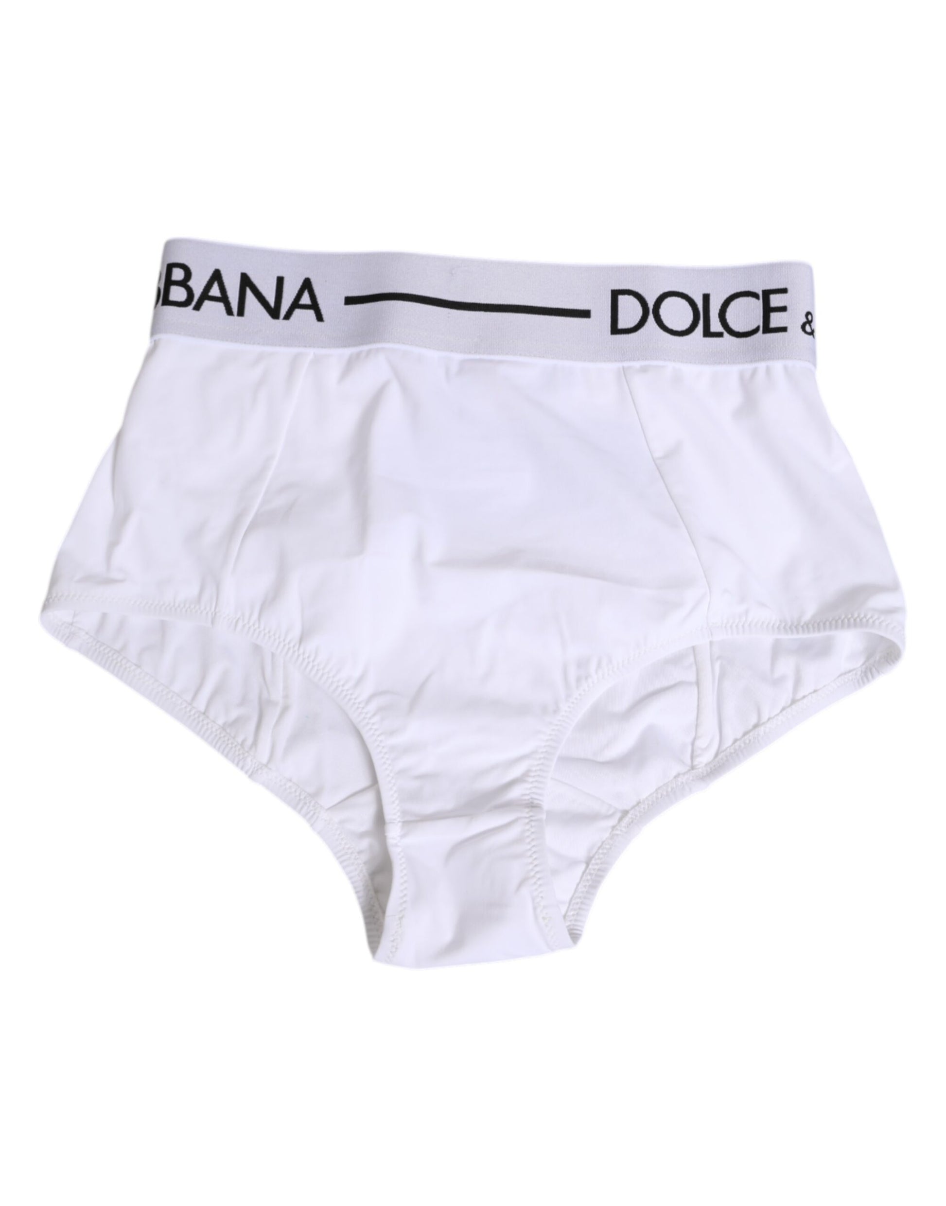 Dolce & Gabbana White Nylon Logo Waistband Panty