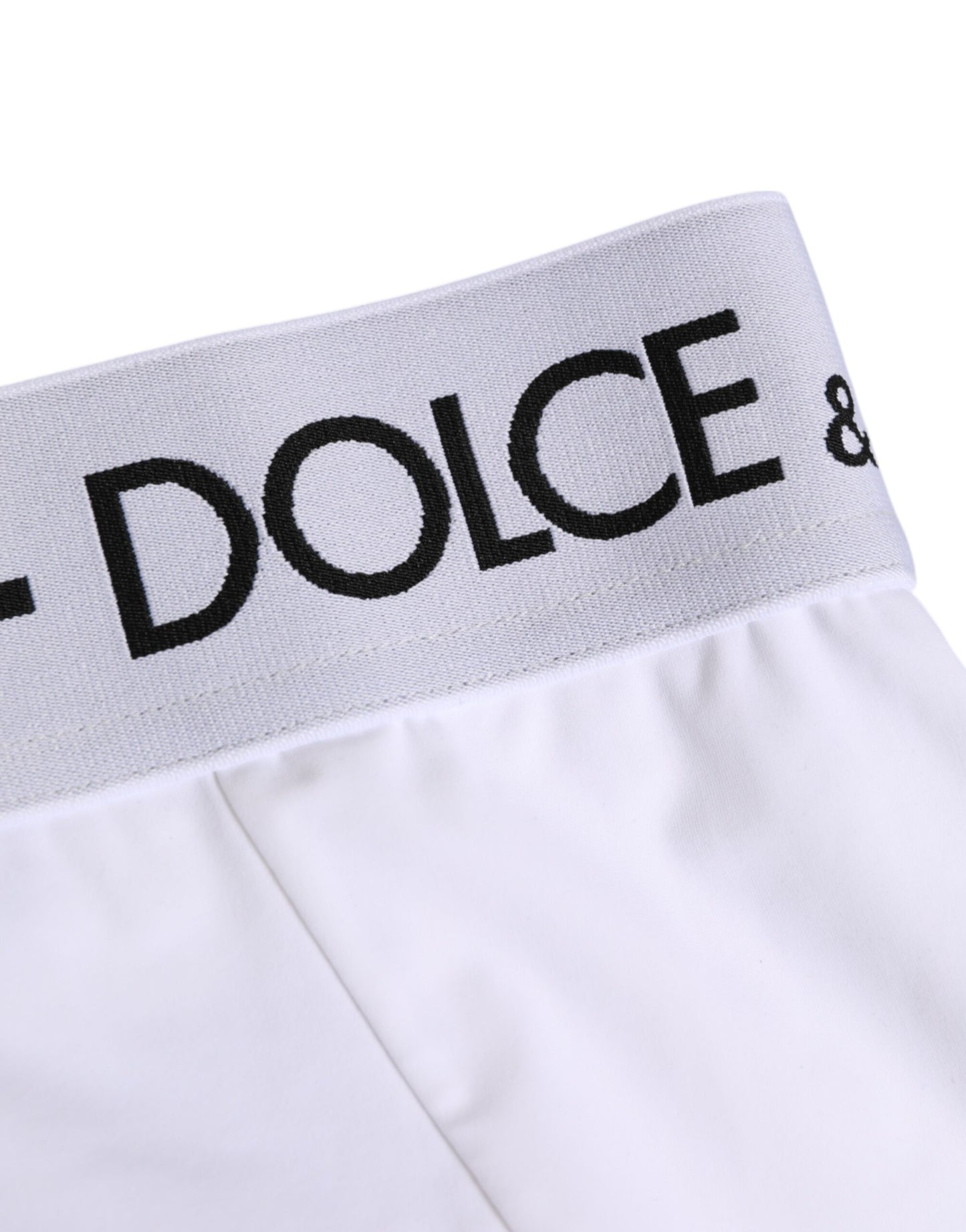 Dolce & Gabbana White Nylon Logo Waistband Panty