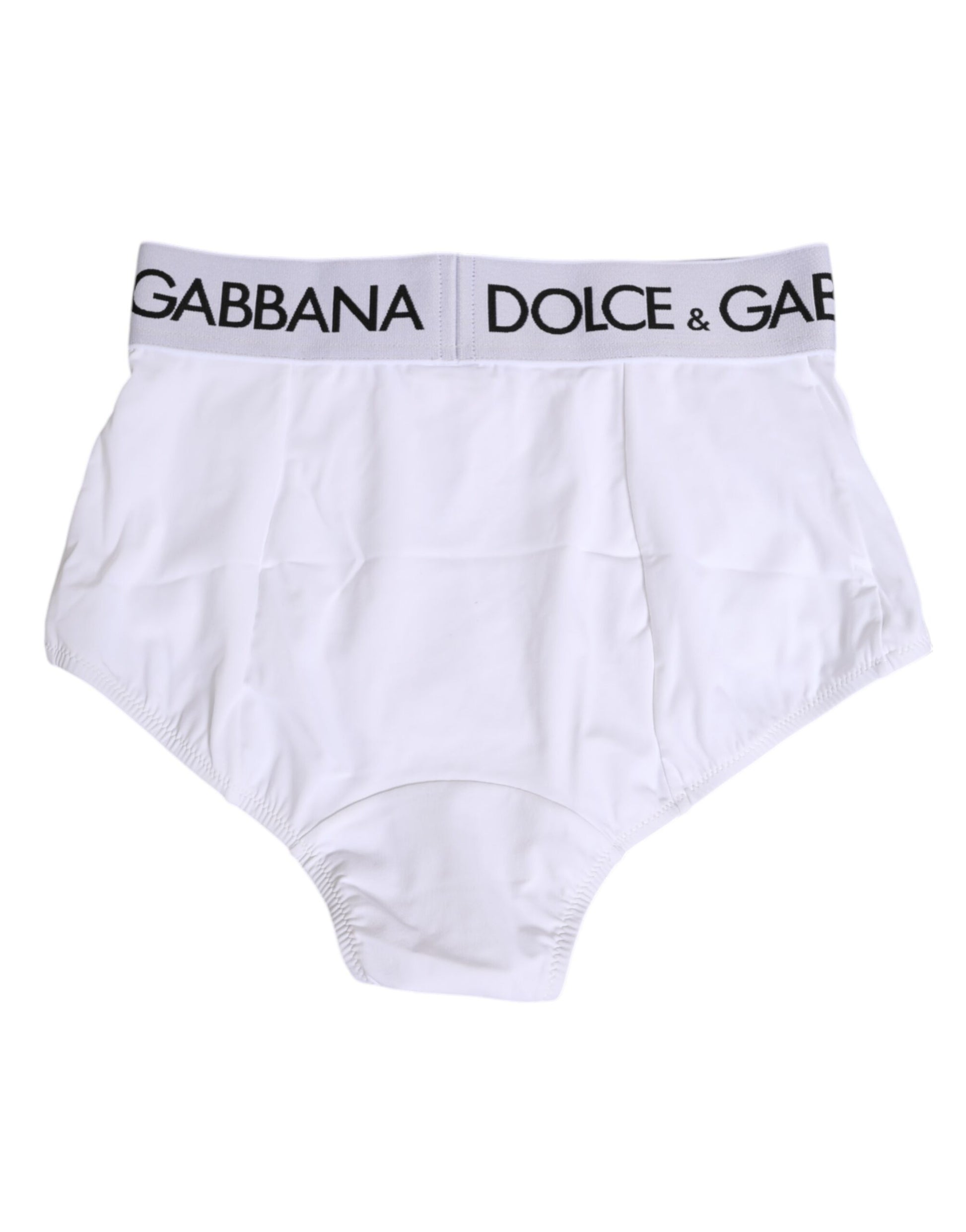 Dolce & Gabbana White Nylon Logo Waistband Panty