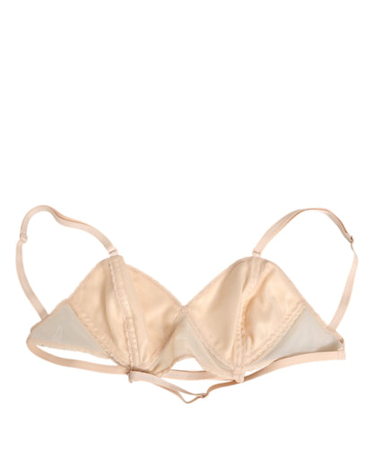 Dolce & Gabbana Beige Nylon Triangle Soft Cup Brassiere