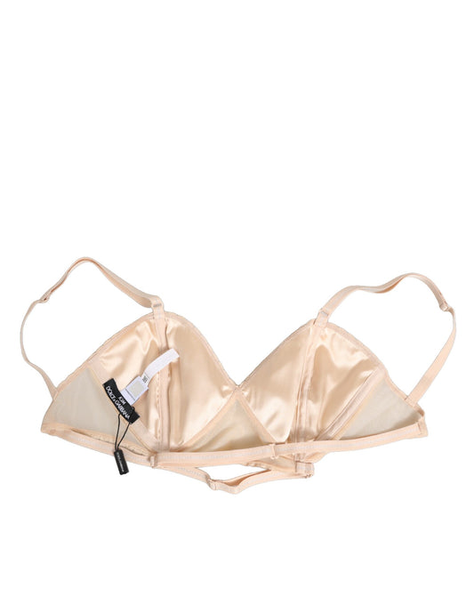 Dolce & Gabbana Beige Nylon Triangle Soft Cup Brassiere