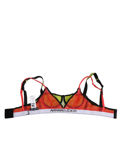 Dolce & Gabbana Green Nylon Soft Cup Balconette Bra