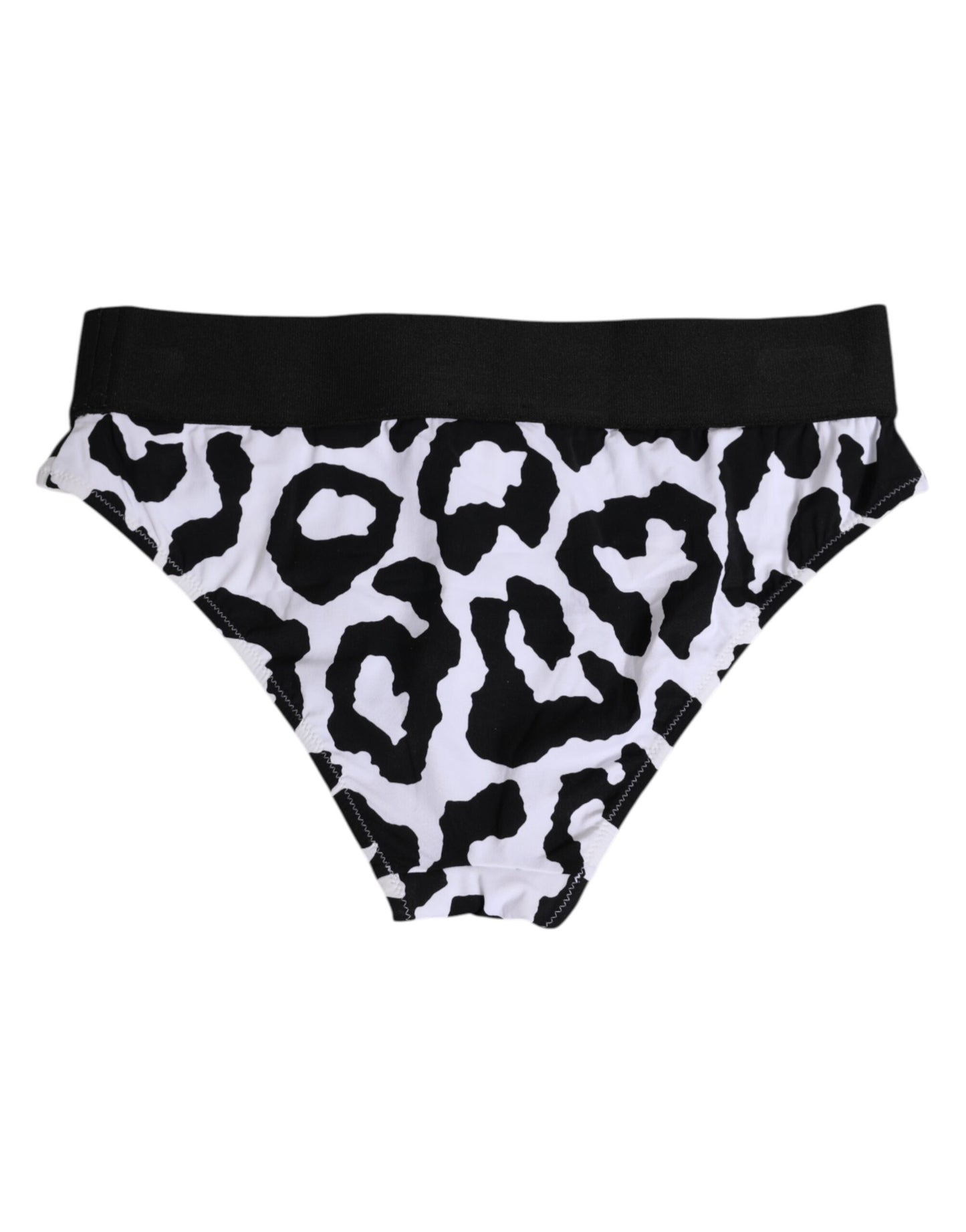 Dolce & Gabbana White Leopard High Waist Panty Underwear