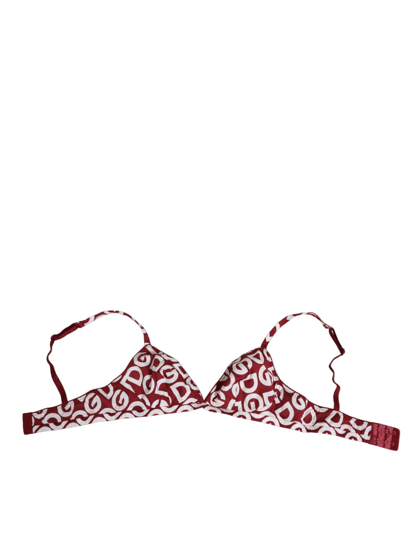 Dolce & Gabbana Red White Logo Mania Soft Cup Bra