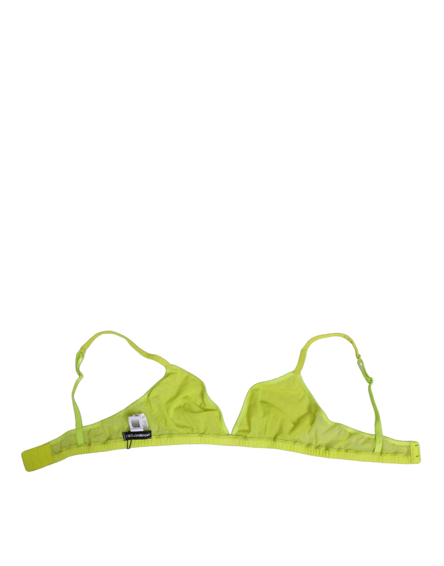 Dolce & Gabbana Yellow Green Nylon Soft Cup Brassiere