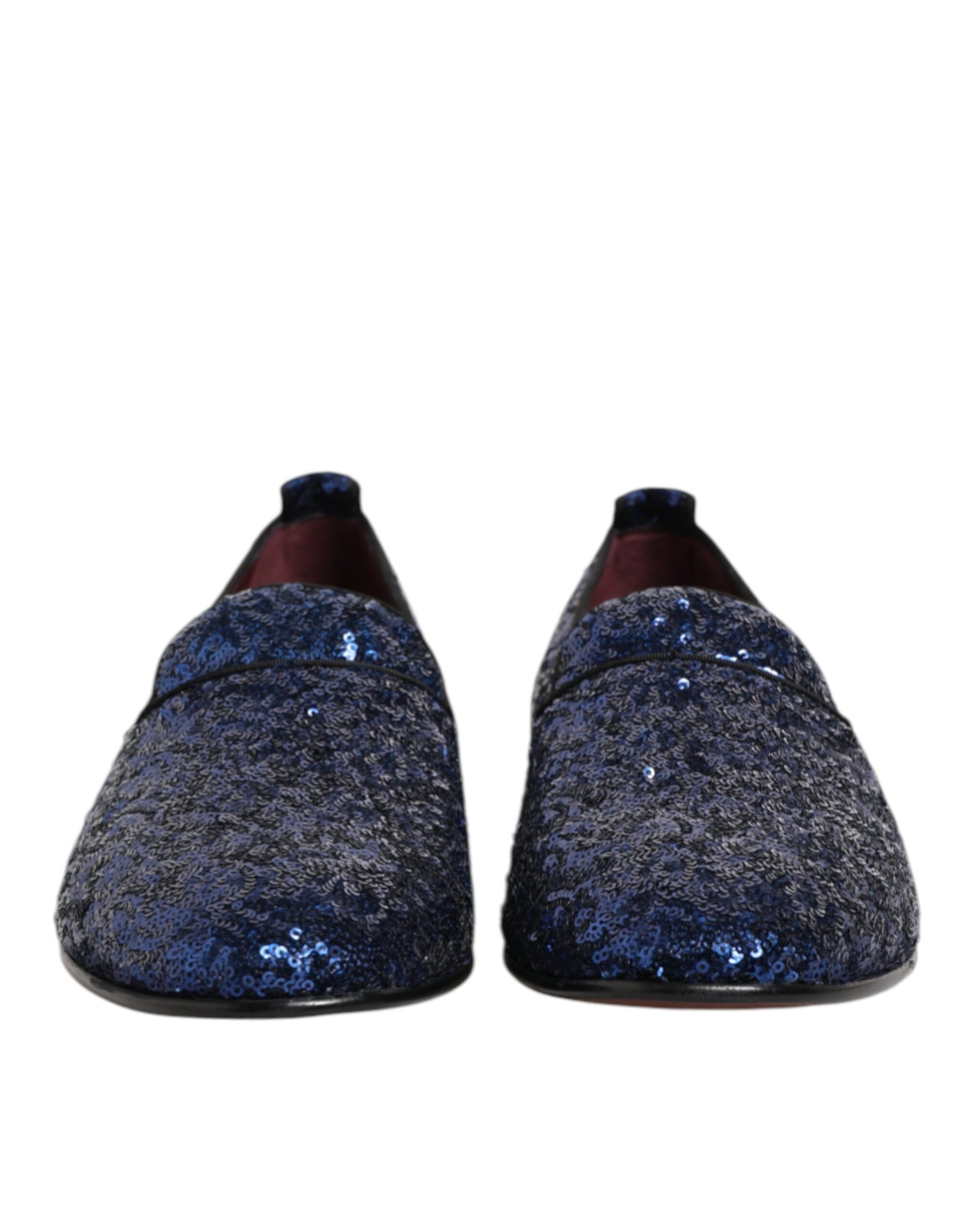 Dolce & Gabbana Blue Sequined Loafers for Men