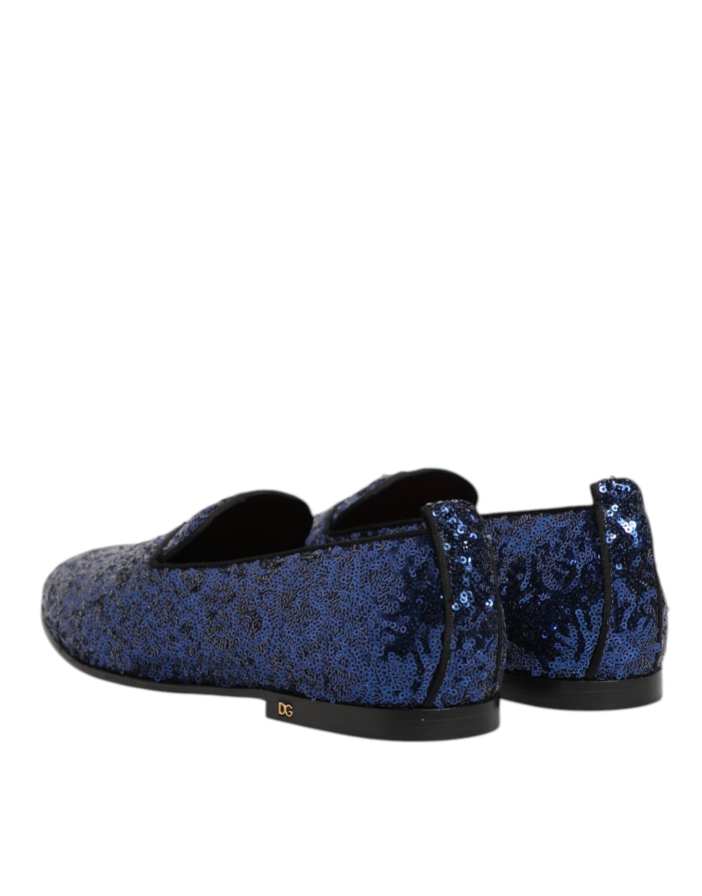 Dolce & Gabbana Blue Sequined Loafers for Men