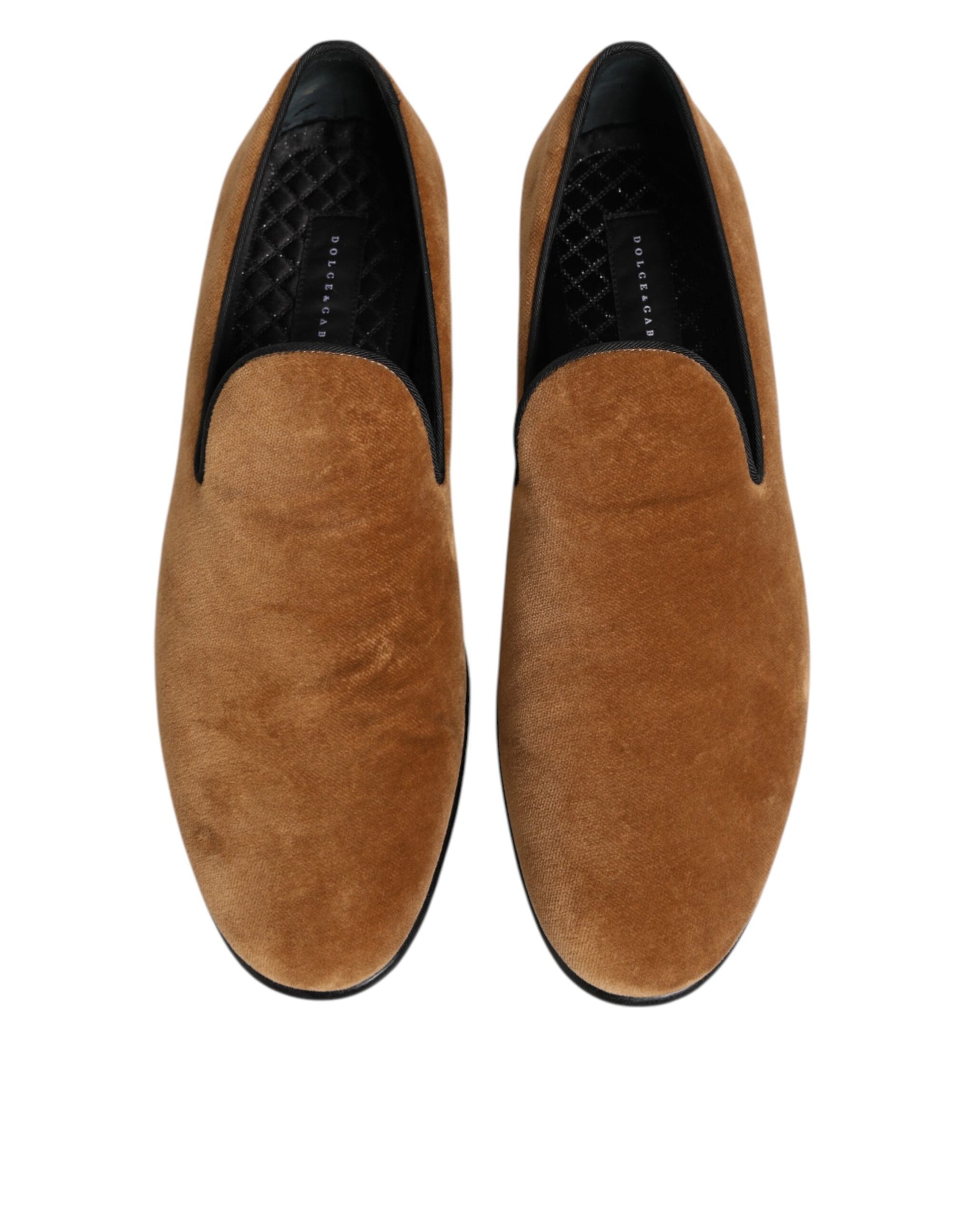 Dolce & Gabbana Brown Suede Slip-On Men Loafers Formal Shoes