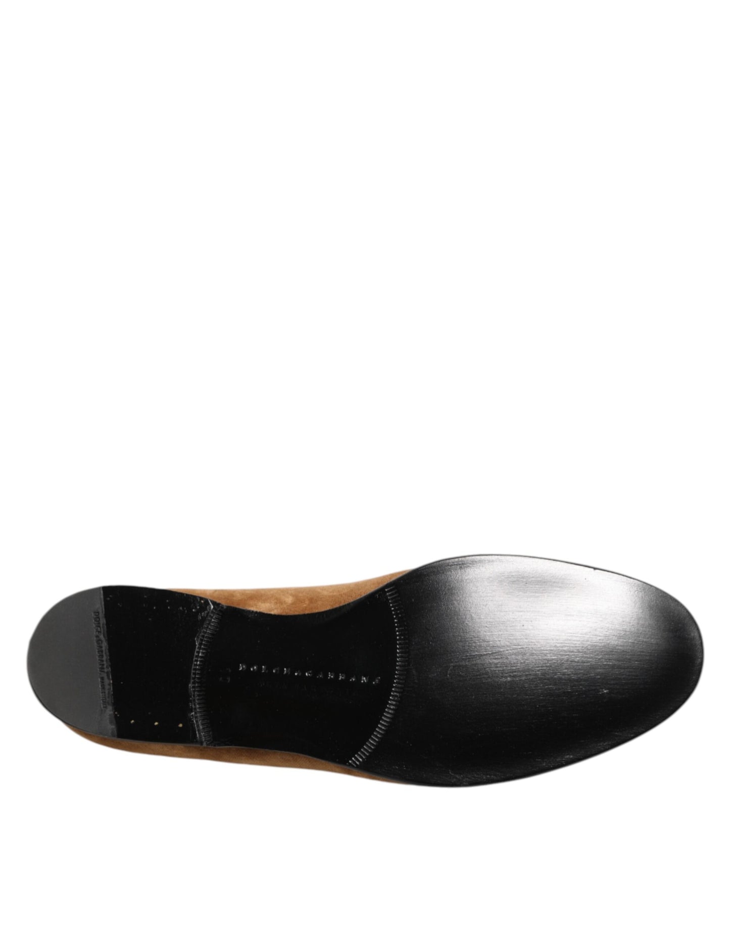 Dolce & Gabbana Brown Suede Slip On Men Loafers