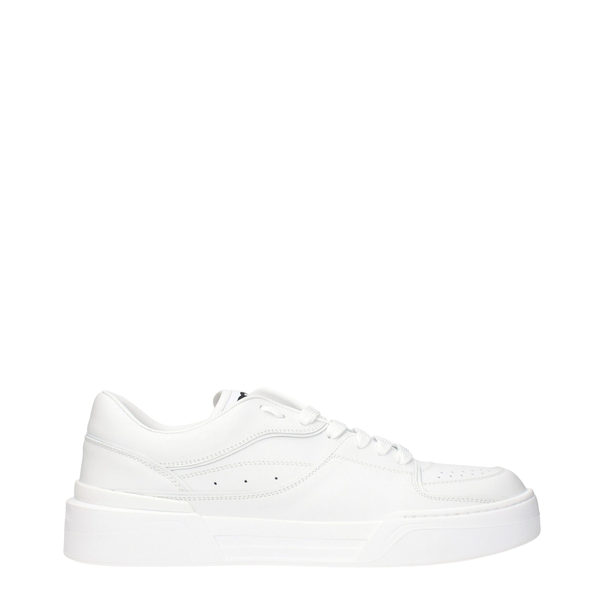 Dolce & Gabbana White Leather Low Tops