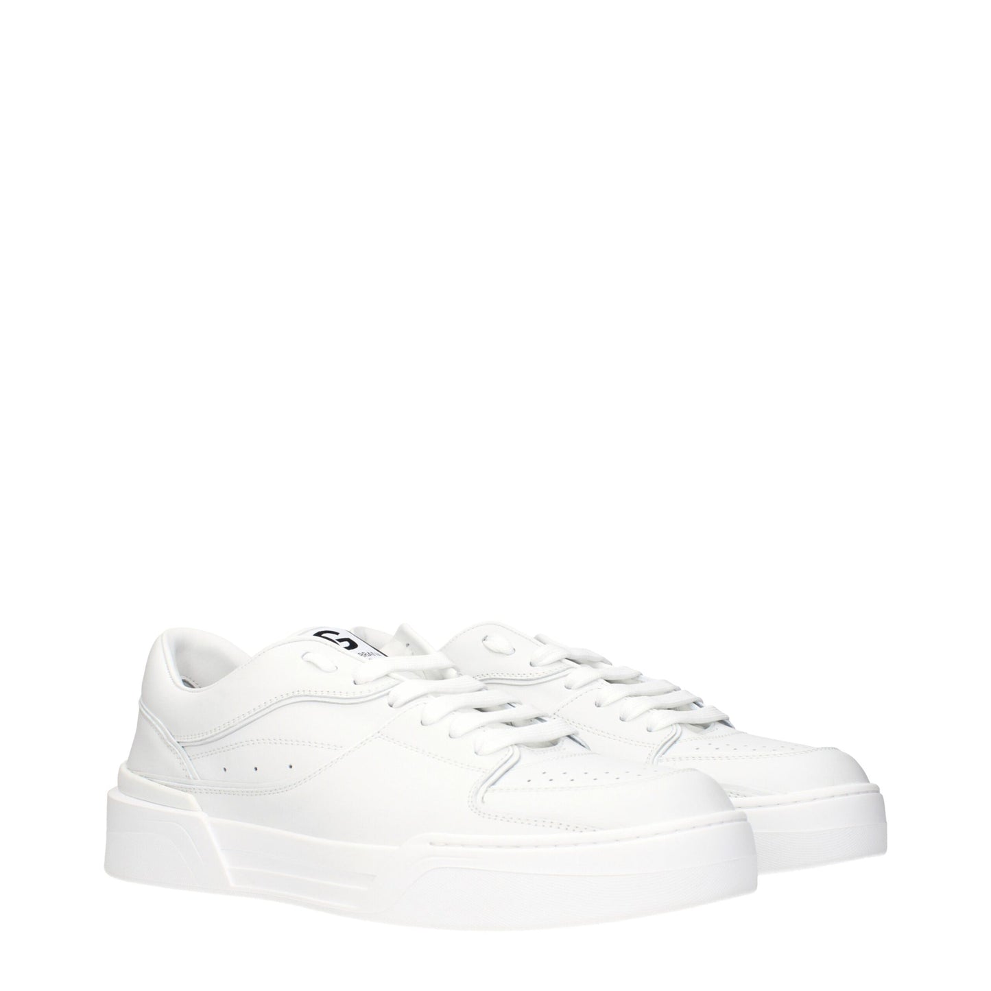 Dolce & Gabbana White Leather Low Tops
