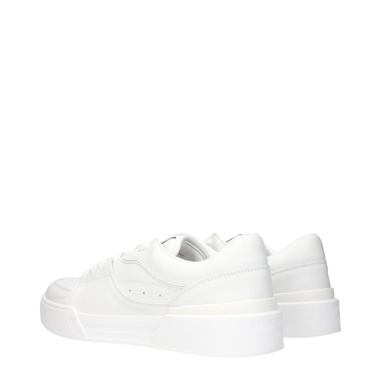 Dolce & Gabbana White Leather Low Tops