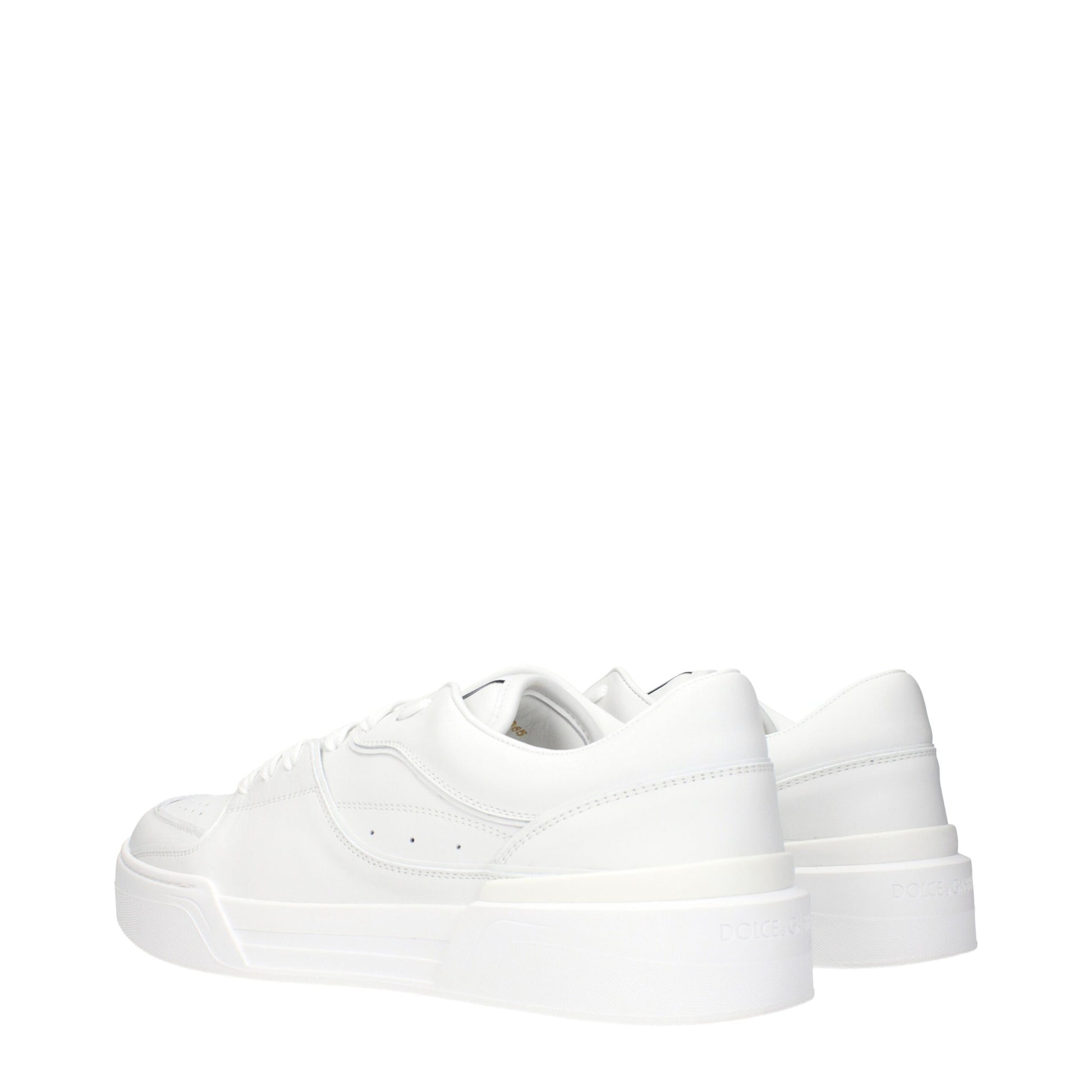 Dolce & Gabbana White Leather Low Tops