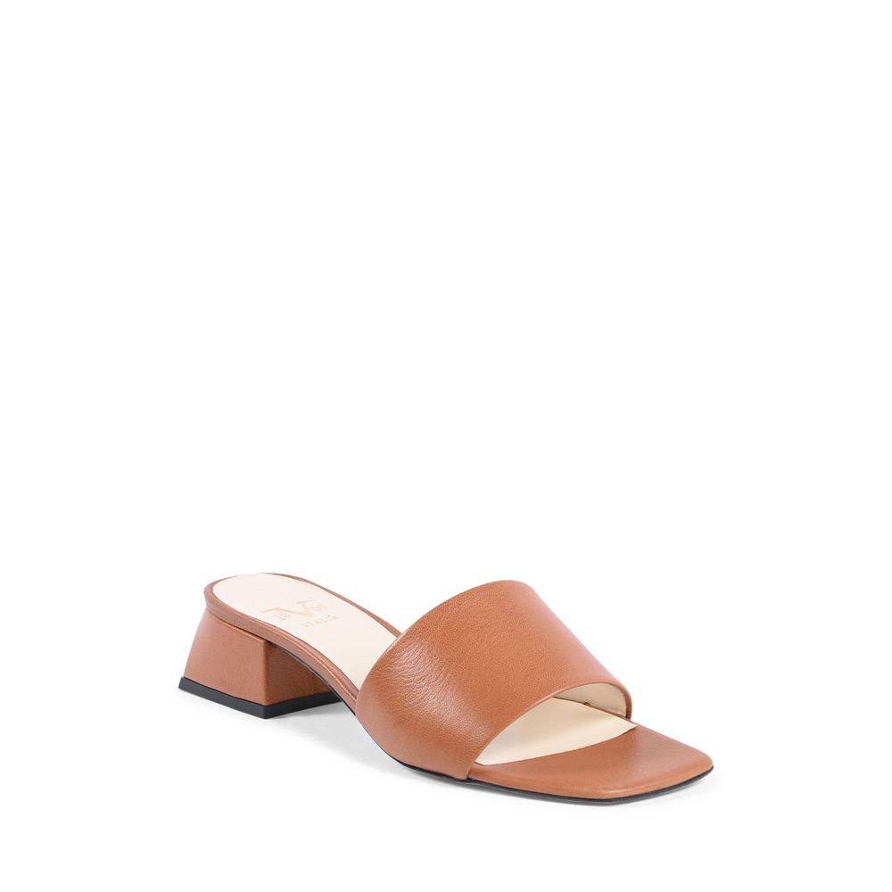 19V69 Italia Brown Leather Sandal - Women's Elegance