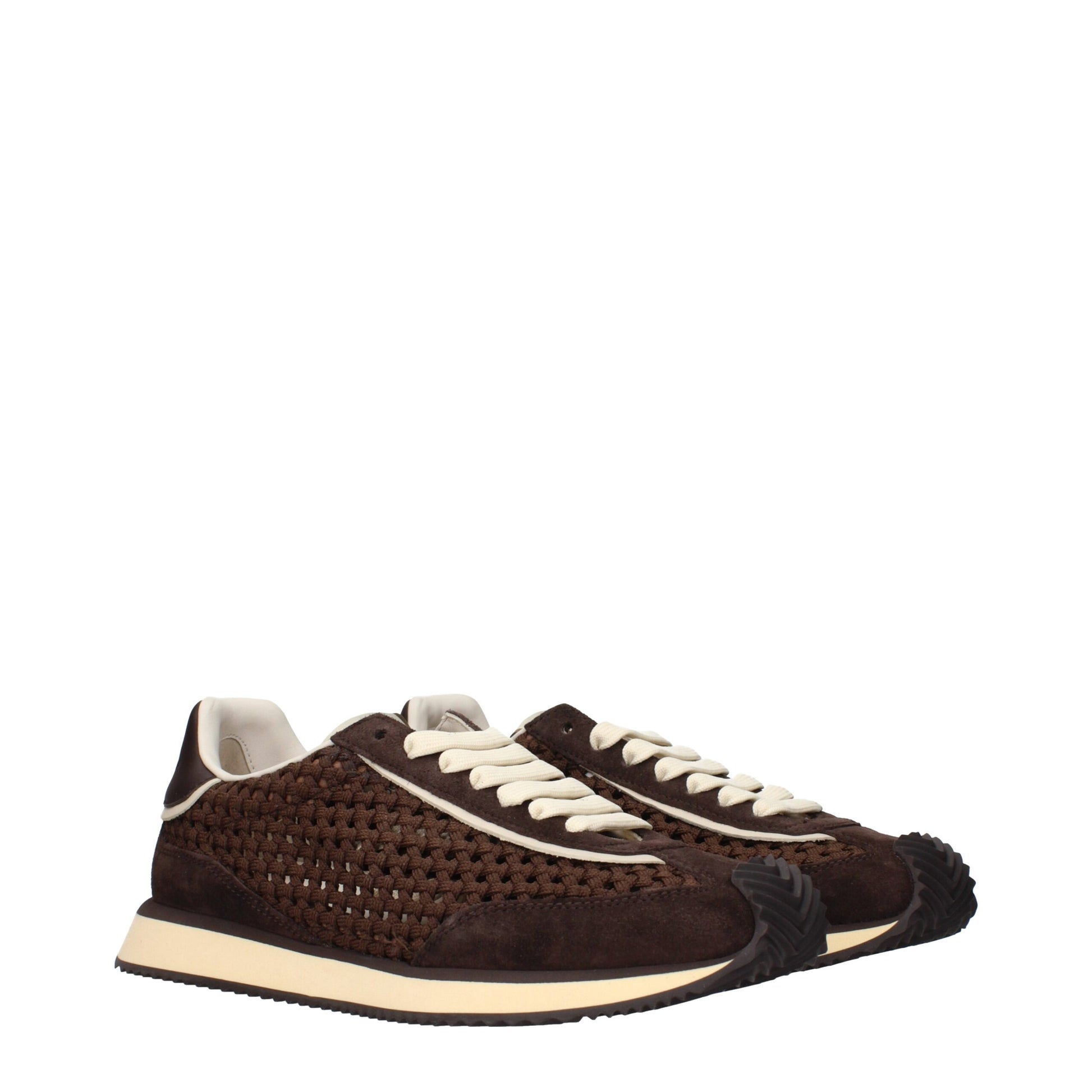 Dolce & Gabbana Brown DG Cushion Woven Lop Top Sneakers