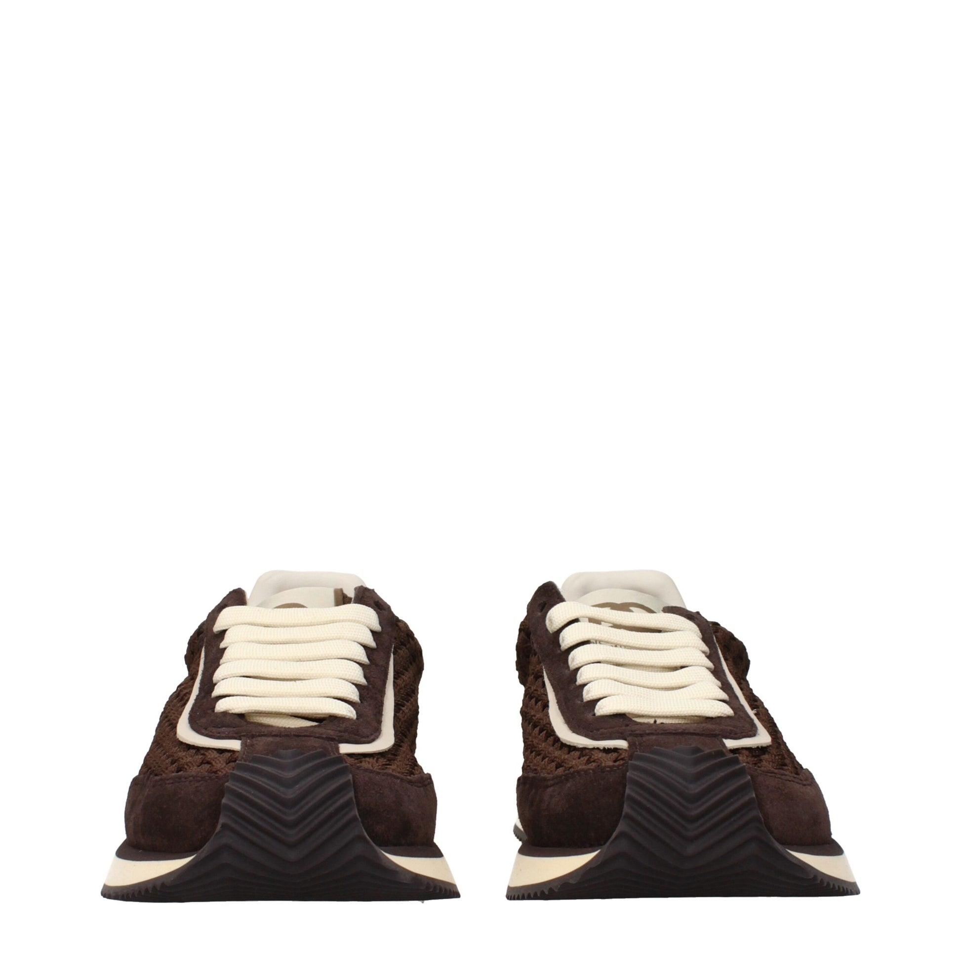 Dolce & Gabbana Brown DG Cushion Woven Lop Top Sneakers