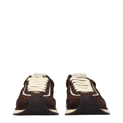 Dolce & Gabbana Brown DG Cushion Woven Lop Top Sneakers