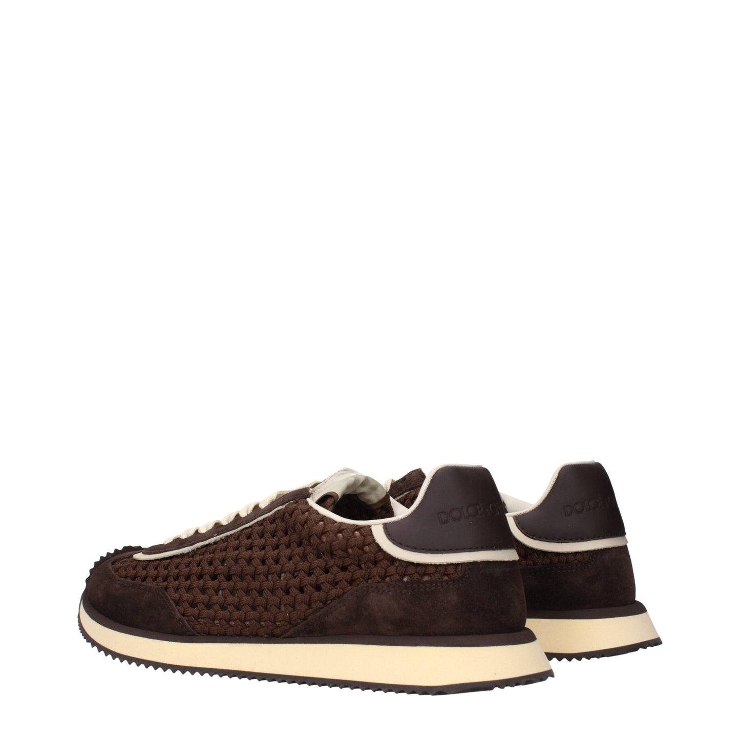 Dolce & Gabbana Brown DG Cushion Woven Lop Top Sneakers
