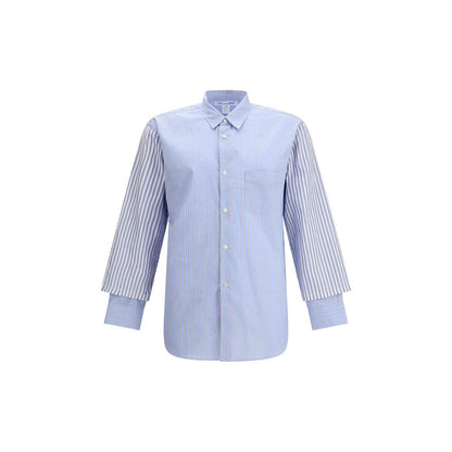 Comme Des Garçons Striped Shirt - Light Blue Elegance