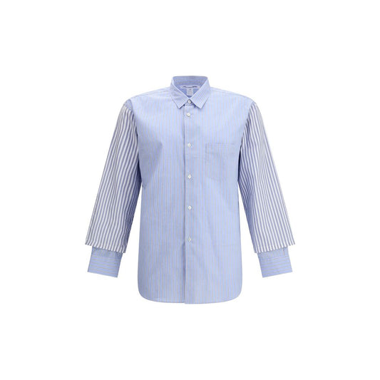Comme Des Garçons Striped Shirt - Light Blue Elegance