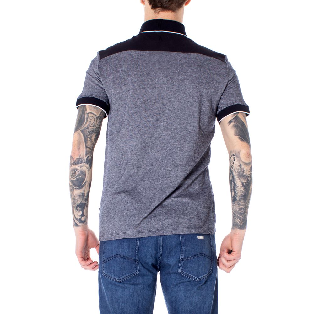 Armani Exchange Blue Cotton Polo Shirt for Men