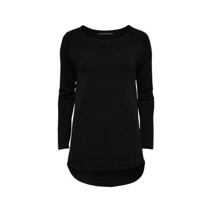 Only Black Viscose Sweatshirt - ONLMILA LACY Long Pullover for Women