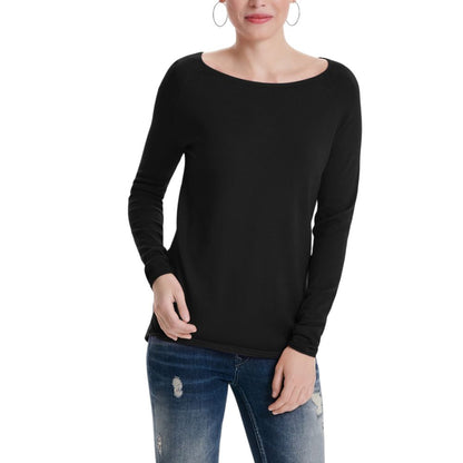 Only Black Viscose Sweatshirt - ONLMILA LACY Long Pullover for Women