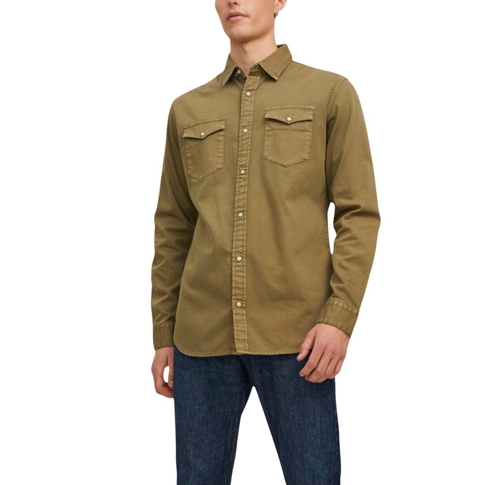 Jack & Jones Green Jeans Shirt