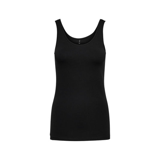 Only LIVE LOVE TANK TOP NOOS 15095808 - Black Cotton Tank Top